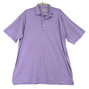 Donald‎ Ross Sportswear Mens Large Striped Golf Polo Shirt Purple Pink Blue